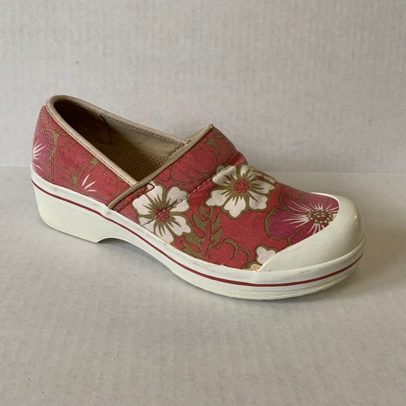 Dansko Shoes - Dansko 39 8.5 9 Volley Rose Floral Clogs Hawaiian